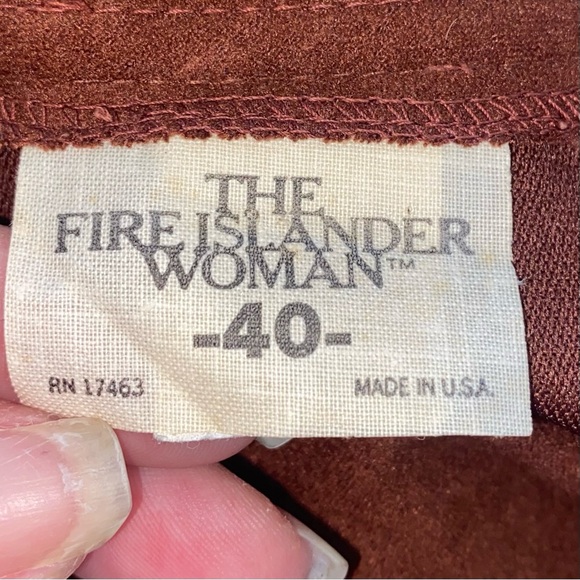 The Fire Islander Woman Size 40 Vintage Brown Two Button Blazer with Pockets - Picture 6 of 11